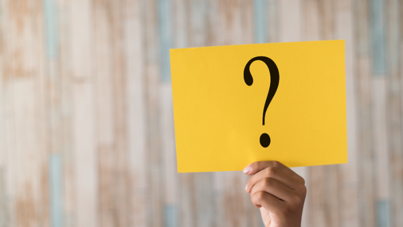 ？を示した画像